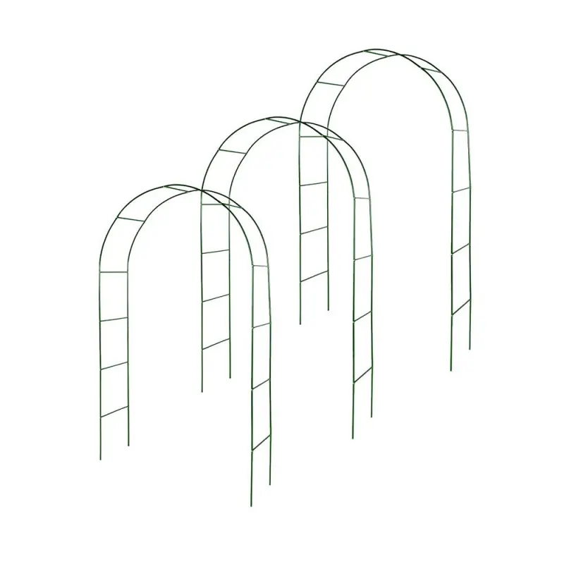 Lot de 3 arches de jardin métallique pour plantes grimpantes - Arceau rosiers grimpants - Résistant aux intempéries Offre Limitée