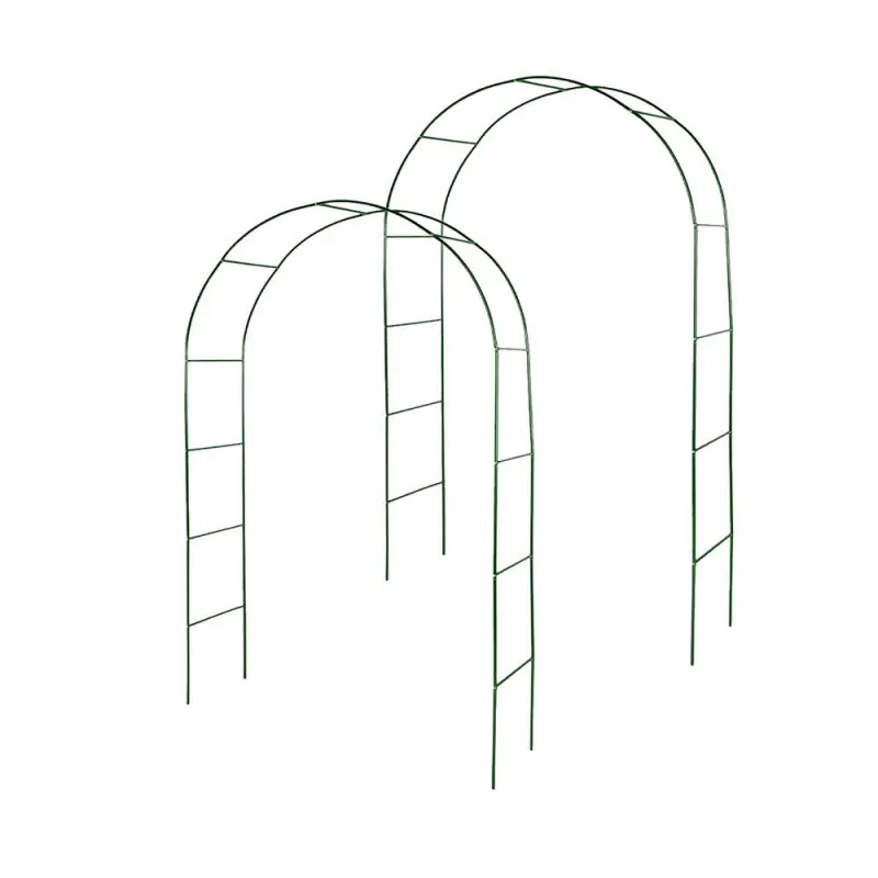 Offre Du Jour Lot de 2 arches de jardin métallique pour plantes grimpantes - Arceau rosiers grimpants - Résistant aux intempéries