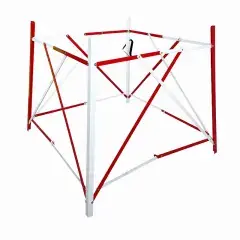 Barrière de regard en aluminium rouge/blanc 1060 x 1060 x 900 mm VISO BARELEC Top Vente