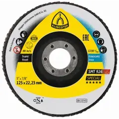 Plateau à lamelle SMT 926 Special bombé 6° 125 x 22,23 mm KLINGSPOR 321704 Top Vente