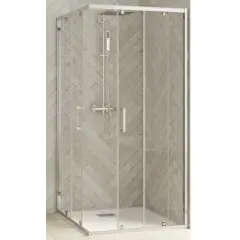 Paroi de douche SMART DESIGN A/C Kinedo accès d‘angle coulissant à gauche fixe droite – PA90272BTNED Quantité Limitée