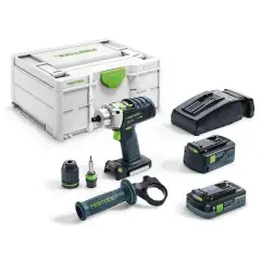 Acheter Direct Perceuse-visseuse à percussion 18V QUADRIVE PDC 18/4 I-Plus + 2 batteries + chargeur FESTOOL 576467