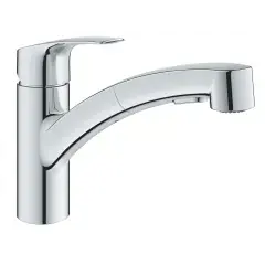 Mitigeur d‘évier monocommande EUROSMART bec bas chromé GROHE PROFESSIONAL 30355001 Soldes