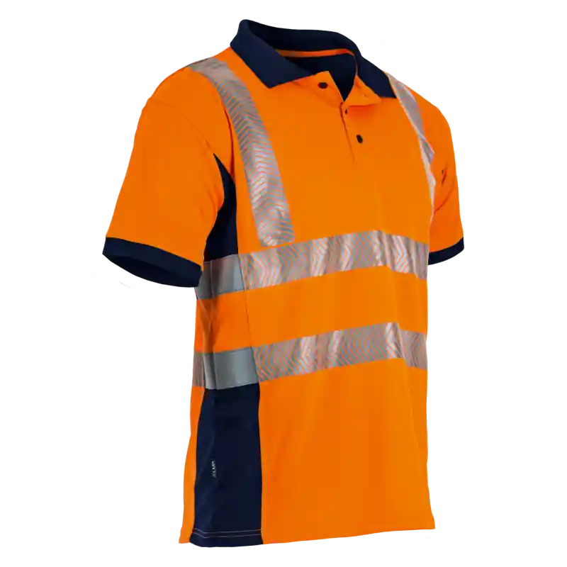 Achat Immédiat POLO MANCHE COURTE HAUTE VISIBILTE PREVOYANCE MARINE/ORANGE