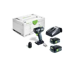 Perceuse-visseuse 10,8 V TXS 12 2,5-Plus + 2 batteries 2,5 Ah + chargeur + coffret SYSTAINER SYS3 M 187 FESTOOL 576873 Retour Gratuit