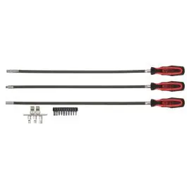 Satisfait Ou Remboursé Jeu de 3 tournevis flexibles ERGOTORQUE® L.500 mm, et accessoires, 16 pièces