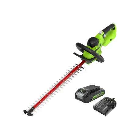 Produit De Marque Taille-haies 51cm 24V GREENWORKS – Batterie 2,0Ah – Chargeur – G24HT56IIK2