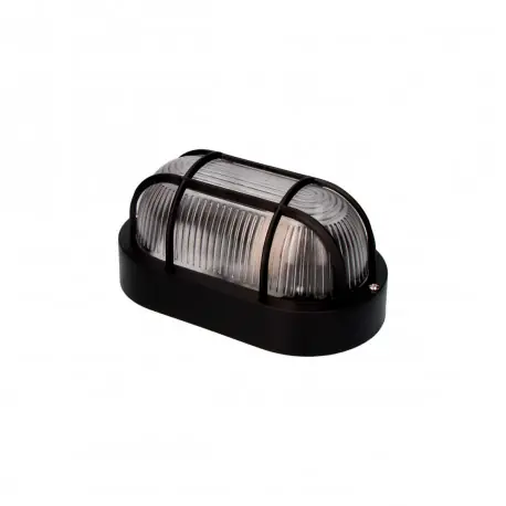 Nouvelle Collection Applique ovale modèle Tarragona EDM – 40W – E27 – Noir – Ampoule non incluse