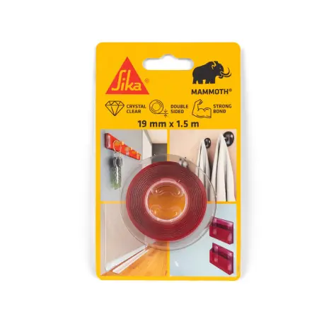 Must-Have Ruban adhésif double face SIKA SikaBond Mammoth Crystal – 19mm x 1,5m
