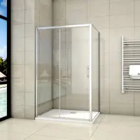 Porte de douche 160 x 90 x 190 cm porte de douche coulissante + paroi latérale 90cm Retour Gratuit
