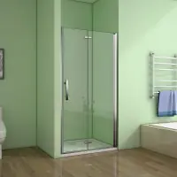 Porte de douche 100x185cm porte de douche pivotante et pliante verre anticalcaire Super Prix