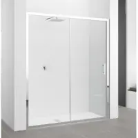 Authentique Porte 2 panneaux 1 coulissant gauche silver 116 cm ALUTRADE