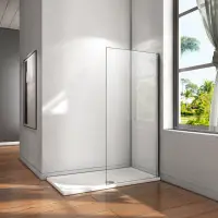 Prix Promo Paroi de douche 160x200cm en 8mm verre anticalcaire sans barre de fixation