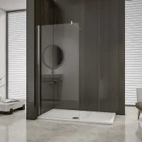 paroi de douche 70cm en 8mm verre anticalcaire hauteur 200cm avec barre de fixation 90cm Paiement Sécurisé
