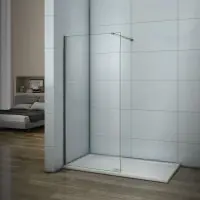 Soldes paroi de douche 70cm paroi latérale en verre anticalcaire avec barre de fixation 90cm