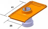 Tuile à douille sans connecteur 635 XLD – terre cuite rouge flammé – diamètre 10 cm – TERREAL Meilleur Prix