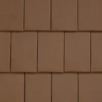 Demi-tuile rabat droite Vauban 2 écailles brun KORAMIC Vente Directe