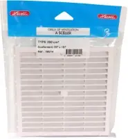 Grille d‘aération + moustiquaire spécial façade à sceller à combinaison carrée PVC blanc 191 x 191 mm NICOLL Produit De Marque