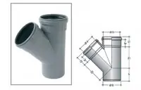 Commander Maintenant Culotte PVC-PVC mâle/femelle 45° diamètre 200mm NICOLL