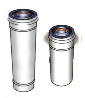 Nouveauté Conduit 80/125 alu-PVC concentrique longueur 1000 mm UBBINK