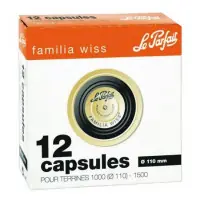 Capsules Familia Wiss noire diamètre 110 mm boîte de 12 CDP Nouveauté