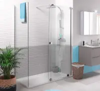 Expédié Aujourd'hui Paroi de douche coulissante PUREDAY verre TIMELESS profilé chromé 160 cm droite
