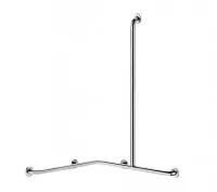 Vente Flash Poignée de douche et barre verticale droite poli brillant diamètre 32mm