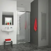 Jusqu'à Épuisement Des Stocks Porte de douche pivotante EQUI profilé argent 1000x1900mm