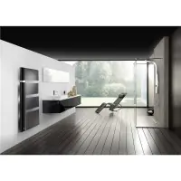 Soldes Radiateur sèche-serviettes électrique SENSIUM noir mat à gauche 1750W ATLANTIC ELECTRIQUE