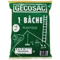 Bâche de protection polyéthylène 4x5m 100 microns GECOSAC Promotion