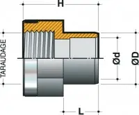 Réduction mixte taraudée femelle à coller diamètre 20mm 15x21 NICOLL Meilleur Prix